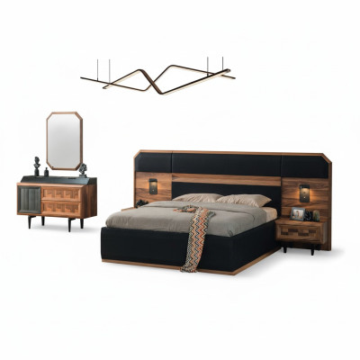 Unique bedroom furniture bed frame luxury bedside tables console