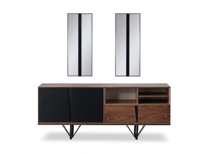 Wooden cabinet dresser sideboard cupboard sideboard brown wood dining room