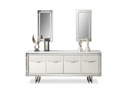 Sideboard white cabinet dresser wooden cabinet wood dining room