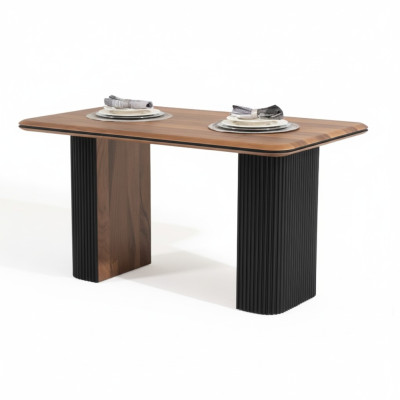 Wooden Table Dining Table Dining Room Table 140 cm Table Wood Brown Dining Room
