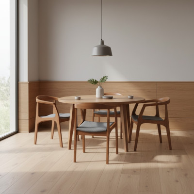 Chairs Seat Set Dining Chairs Kitchen Chairs Wooden Chairs Brown 4-piece