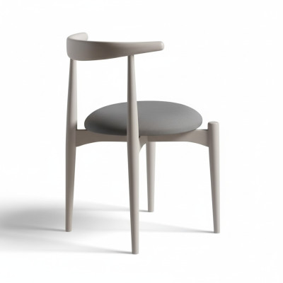 Kitchen chair dining chair wooden chair without armrests beige wood modern