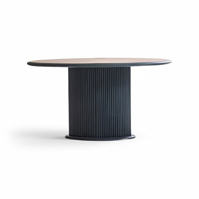 Wooden table dining table dining table 140 cm table wood gray dining room