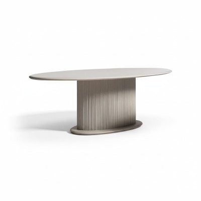 Luxury dining table dining table table wood beige dining room wooden table