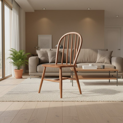 Wooden chair, dining room chair, kitchen chair, brown wood, classic chair