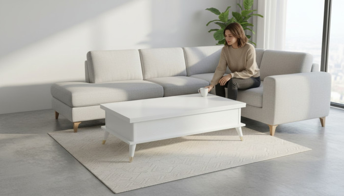 White coffee table extendable dining table table wood brown
