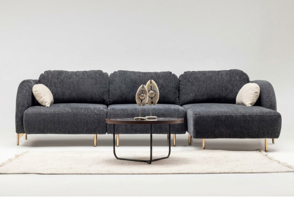 Sectional sofa L shape upholstered sofa fabric sofa couch gray sofa lounger fabric