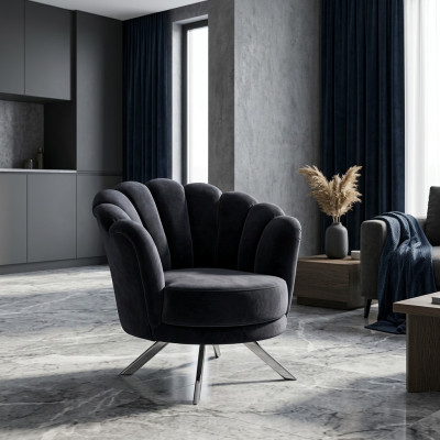 Cocktail chair armchair wing chair fabric armchair black upholstery seat