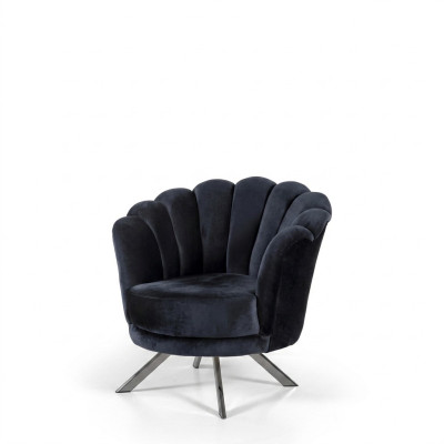 Cocktail chair armchair wing chair fabric armchair black upholstery seat