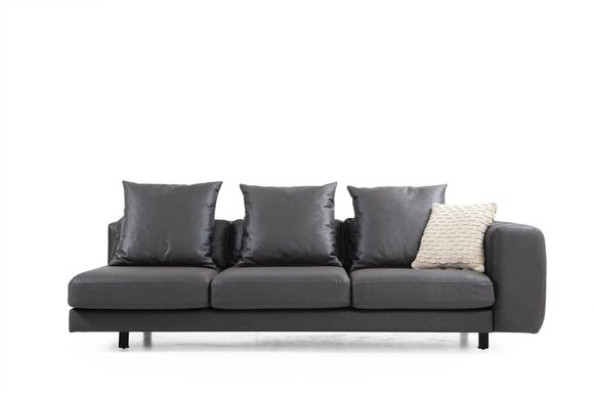 Upholstered sofa three-seater couch fabric sofa sofa seat fabric gray table