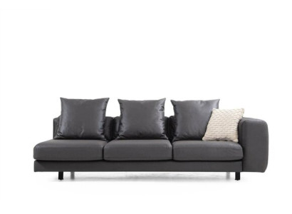 Upholstered sofa three-seater couch fabric sofa sofa seat fabric gray table
