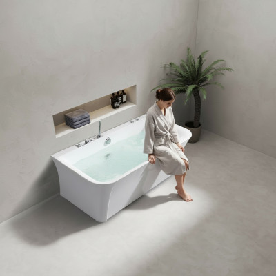 Bathtub Whirlpool Indoor Whirlpool Home Spa White Tub