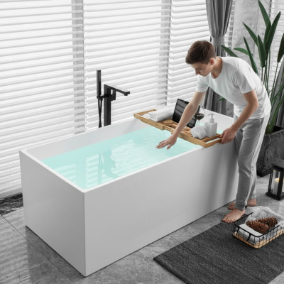 Acrylic freestanding bathtub bathroom bathtub tub white contemporary