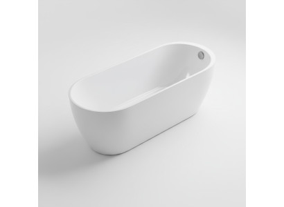 Free-standing acrylic bathtub white contemporary freestanding bathtub