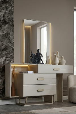 Modern dressing table vanity table designer cosmetic table furniture 2-piece set