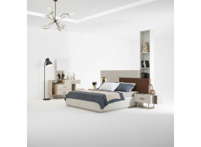 Complete bedroom furniture designer sleep bed modern dressing table