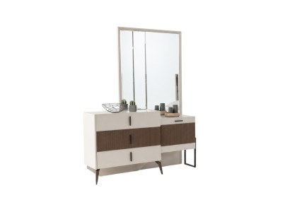 Dressing table makeup table makeup dresser mirror wood beige console
