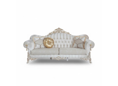 Sofa 3-seater Upholstered Fabric Material Chesterfield Couches Three-seater New
