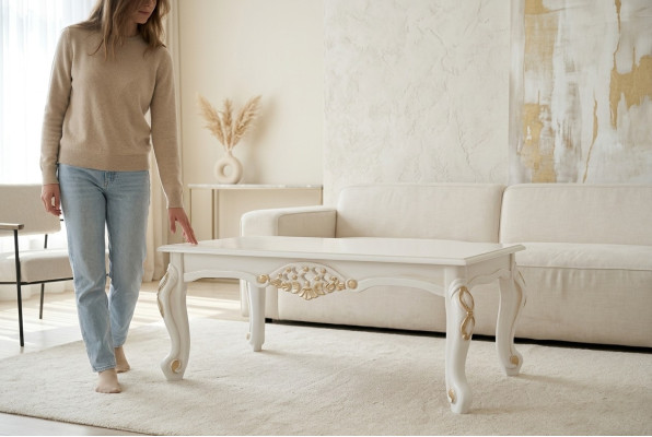 Luxury coffee table, classic coffee tables, table, side table, wood 130x80