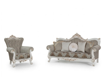 3-piece sofa set, coffee table, upholstered set, couches, Chesterfield.