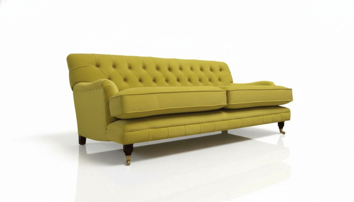 Chesterfield Sofa Upholstery Couch 3 Seater Yellow Yellow Sofas Couches