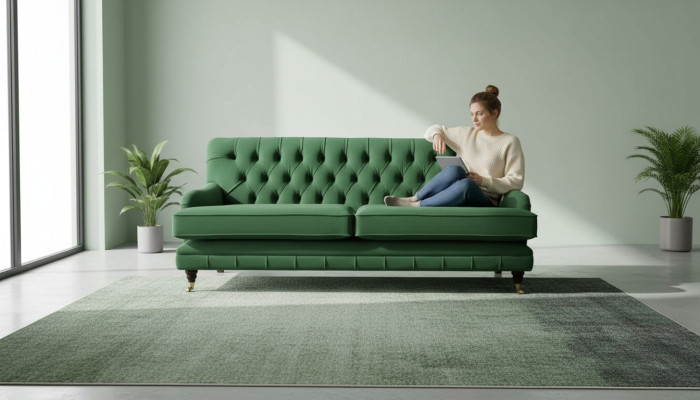 Chesterfield 3-seater designer sofa couch upholstery luxury couches textile