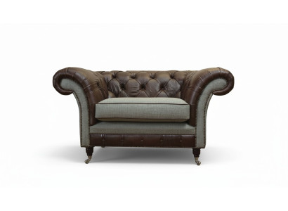 Chesterfield Wingback Armchair Gray Sofa Suite Armchair Couch Leather Sofa New