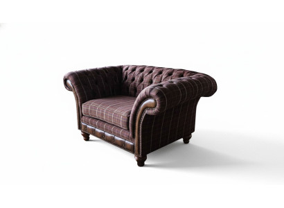 Chesterfield 1-seater couch upholstery seat fabric sofas luxury sofa