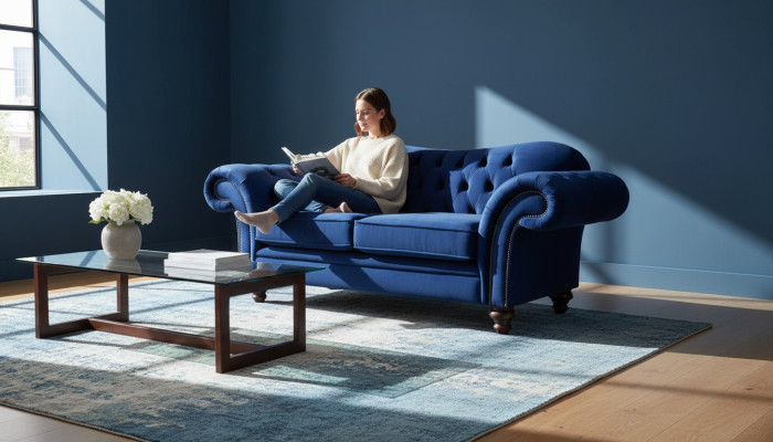 Chesterfield Design Sofa 2-Seater Couch Luxury Classic Textile