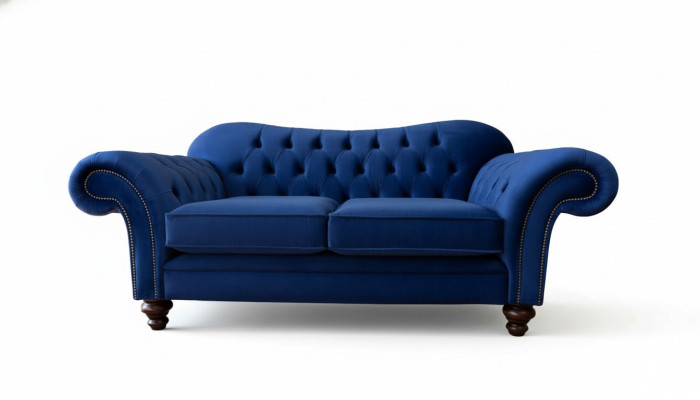 Chesterfield Design Sofa 2-Seater Couch Luxury Classic Textile