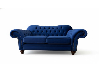 Chesterfield Design Sofa 2-Seater Couch Luxury Classic Textile