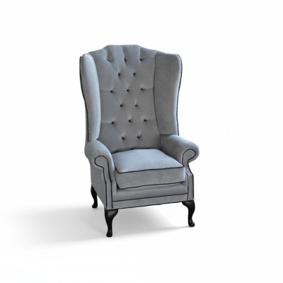 Chesterfield Wingback Chair 1-Seater Armchair Textile Upholstered Sofa Couch New