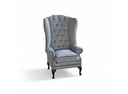 Chesterfield Wingback Chair 1-Seater Armchair Textile Upholstered Sofa Couch New