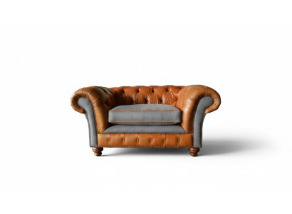 Chesterfield Armchair Design Upholstered Sofa Couch Sofas 1-Seater Textile New