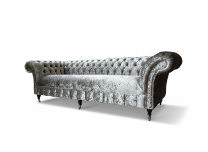 Three-seater couch Chesterfield couch velvet upholstery sofas living room new