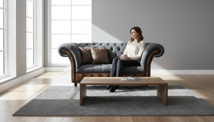 Design Chesterfield fabric couch armchair 1.5-seater upholstered sofas lounge