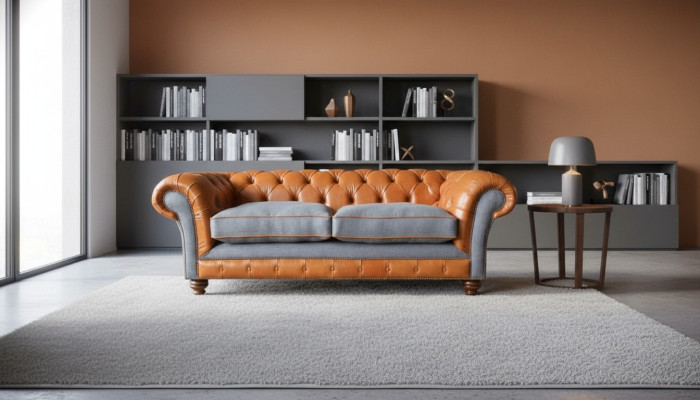 Sofa Luxury Leather Chesterfield Couch Sofas Upholstery 3 Seater Design New