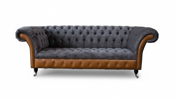 Design sofa 3-seater Chesterfield couch upholstery sofas three-seater new