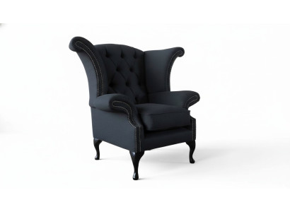 Chesterfield Textile Upholstered Sofa Design Armchair 1-Seater Wingback Chair