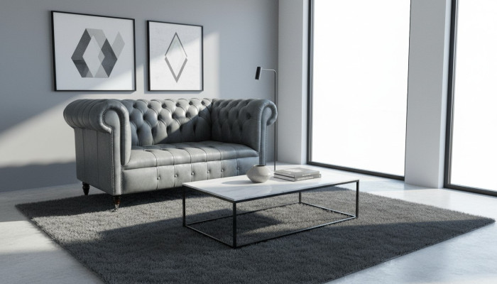Chesterfield Sofa Couch Upholstered Sofas Classic 2-Seater Seat Leather