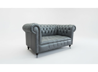 Chesterfield Sofa Couch Upholstered Sofas Classic 2-Seater Seat Leather
