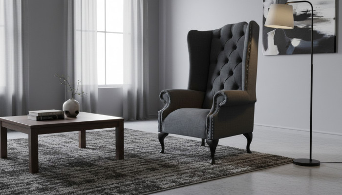 Armchair Single Seater Chesterfield Sofa Furniture Luxury Furniture Wing Chair New