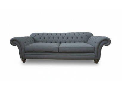 Sofa Luxury Textile Chesterfield Couch Sofas Upholstery 3 Seater Gray Design