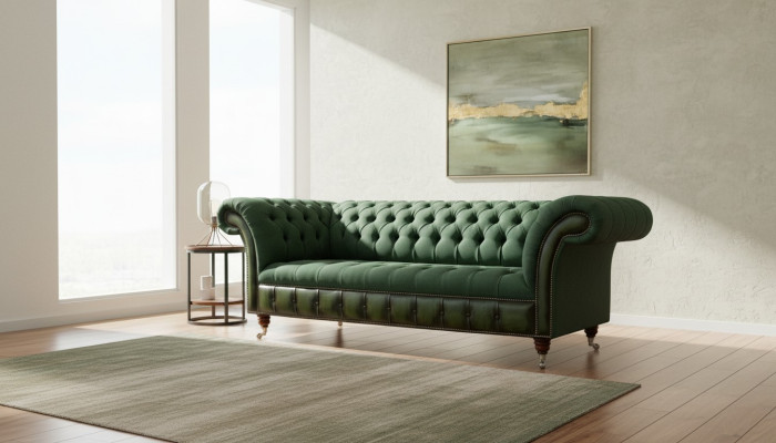 Chesterfield sofa 3-seater couch upholstery fabric leather couches textile new