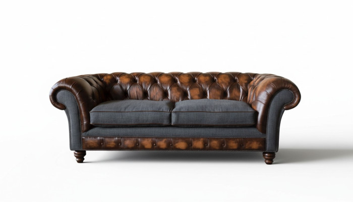 Chesterfield Design Luxury Upholstered Sofa Couch Seat Living Room Leather New