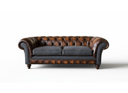Chesterfield Design Luxury Upholstered Sofa Couch Seat Living Room Leather New