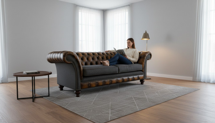 Three-seater luxury 3-seater sofa upholstered classic seating living room furniture