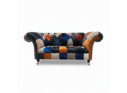 Sofa Seating Fabric Design Three-Seater Luxury Chesterfield Furniture Multicolored