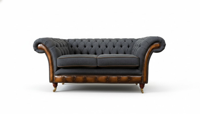 Sofa 2-seater design sofas upholstered couches fabric chesterfield two-seater