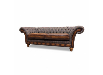 Living Room Modern Sofa 3-Seater Design Style Furniture Chesterfield Sofas Gray New